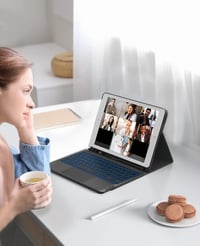 Earto iPad billentyűzet 7 színű háttérvilágítással, 10.2" iPad 9/8/7 generációhoz, fekete 8