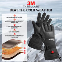 ANTARCTICA GEAR Fűthető Kesztyű 3200 mAh Akkumulátorral - Vízálló Téli Kesztyű Síeléshez, Motorozáshoz, Túrázáshoz - Unisex XL Méret Fekete 4