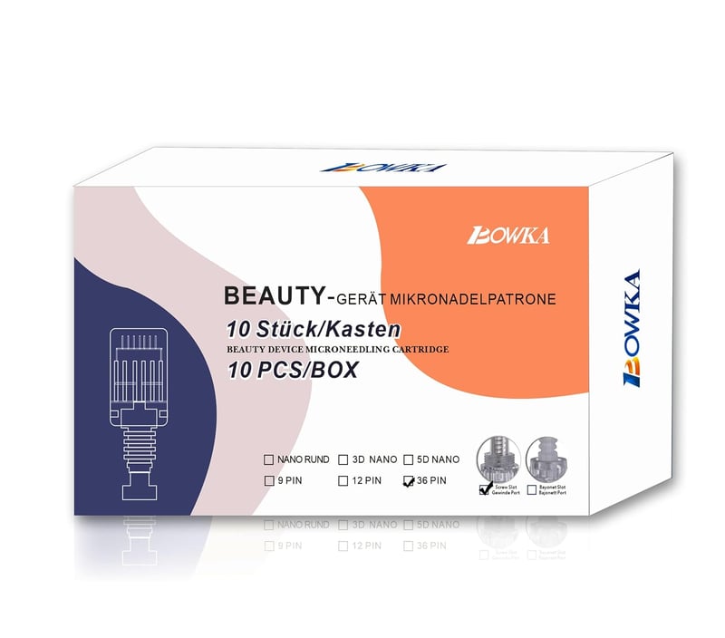 BOWKA 36 tűs univerzális patron derma penhez, 10 db, állítható menetes