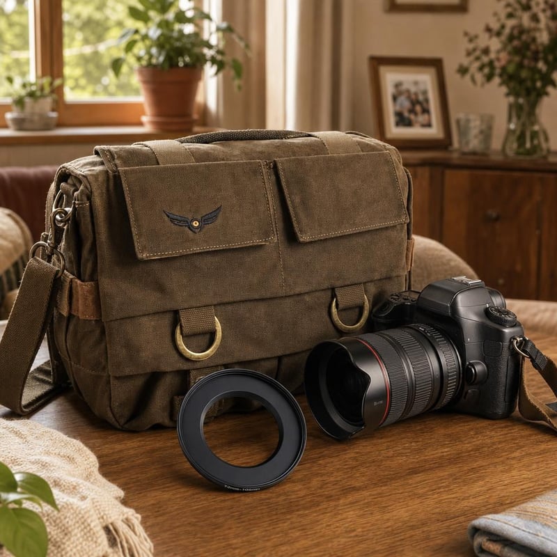 Sigurnosni foto komplet: 72–105 mm adapter prsten + DSLR torba s kabanicom