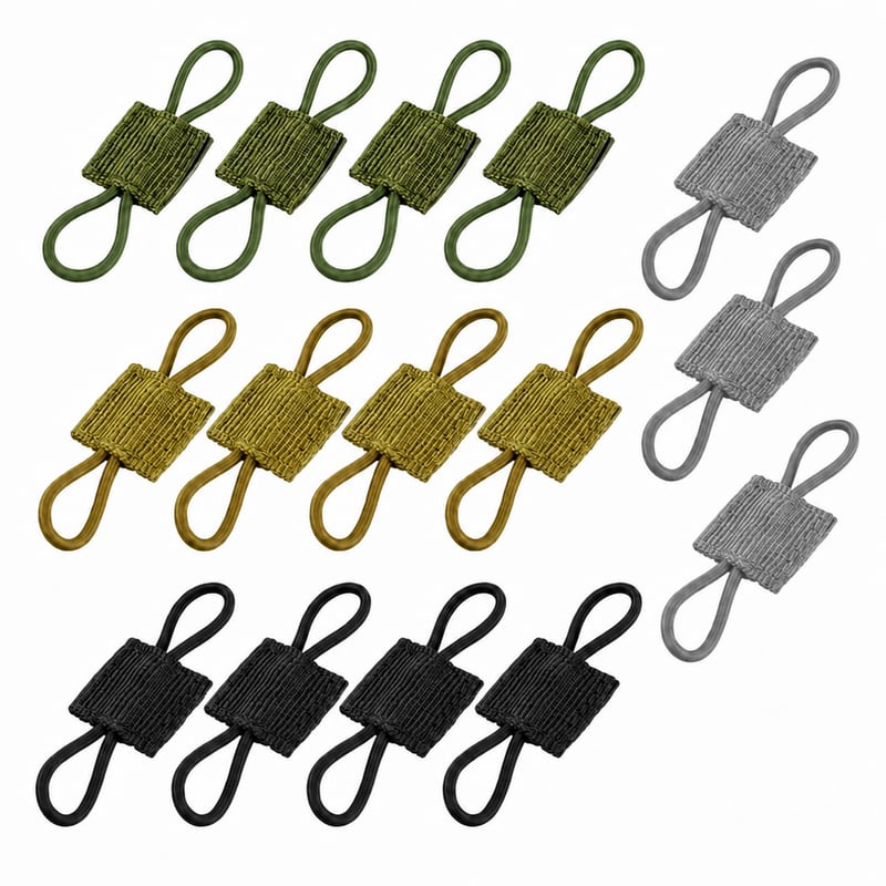 XINGSUI Chingă Elastică Sistem de Fixare Tactic MOLLE Accesorii 15 buc în 4 Culori pentru Rucsac, Vestă, Sticlă, Băț