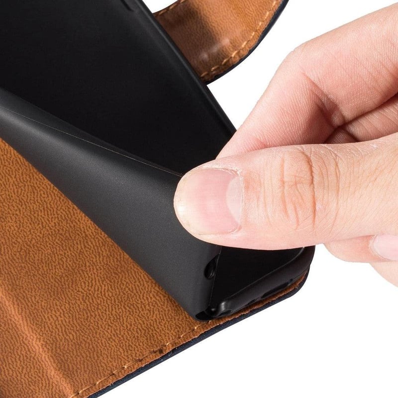Xiaomi 12T/Pro Mágneses Bőr Flip Tok Kártyatartóval, Indigó