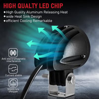 Dinfu 2 Inch LED Motorkerékpár Kiegészítő Fényszóró - 12-24V IP68 Vízálló Spotlámpa ATV UTV Dirt Bike Terepjáró Csónak Pickup Járművekhez 2