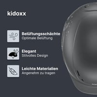 Uvex kidoxx Gyermek Lovaglósisak - Könnyű, Állítható Méretű (49-54 cm) - Optimális Szellőzés - Antracit Matt 2