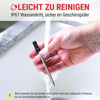 ThermoPro Twin TempSpike Vezeték Nélküli Húshőmérő - 150m Bluetooth Hatótáv, Kettős Szenzor, Töltőállomás Kijelzővel, Mosogatógépben Mosható 7
