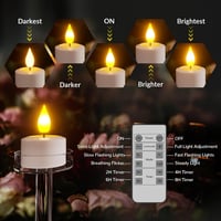 PChero 12 db-os LED teamécses szett, újratölthető, időzítővel, távirányítóval - Halloween, Szilveszter, Karácsony 5