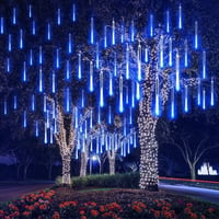 Joomer 240 LED-es Kék Meteoreső Fényfüzér, 30cm, Kültéri Vízálló Karácsonyi Dekoráció 7