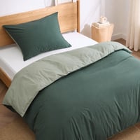 BEDSURE Față de pernă din bumbac 80x80 cm, Verde salvie, 1 buc, Parte din set de lenjerie de pat, Material din bumbac moale 2