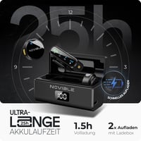 Novible Aura Lite Vezeték Nélküli Csíptetős Mikrofon iPhone, Android, Kamera és PC Eszközökhöz - 25 Órás Üzemidő, Zajszűrés, 100m Hatótáv 3