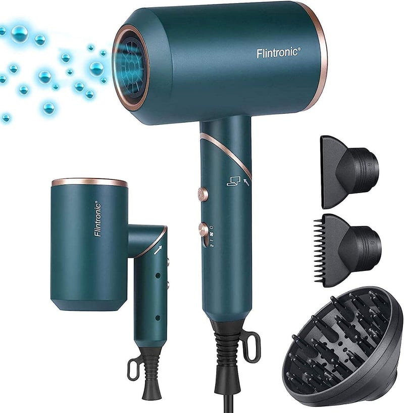 Flintronic 2000W Ionos Hajszárító - Professzionális, Összecsukható, 3 Hőfokkal