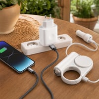 Útközbeni töltőmentő: 35 W USB-C töltő + 1 m kábel + 30 W autós töltő + 5000 mAh power bank 1