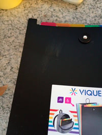 Dosar acordeon Viquel Rainbow A4 cu 6 compartimente pentru ghiozdan, negru, vertical - suprafață zgâriată (stare: vezi a 2-a imagine) 3