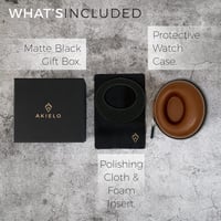 AKIELO Havanna Bőr Óratartó Doboz 54mm-ig, Utazáshoz, Okosórákhoz 5