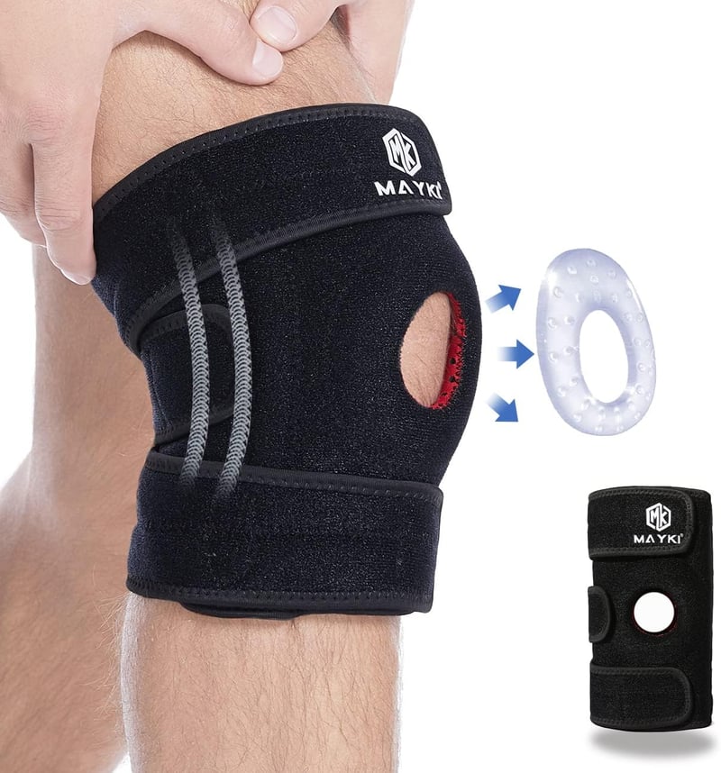 MAYKI Állítható Térdszorító Gél Párnával - Férfi/Női Sportolóknak, Meniszkusz és Arthrózis Kezelésére