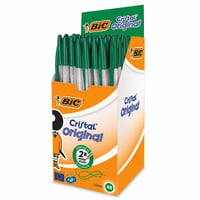 Kemijska olovka BIC Cristal Original, zelena, vrh 1,0 mm (srednji), 48 komada (nedostaju 2 komada iz originalnog pakiranja — stanje: vidi 2. sliku) 1