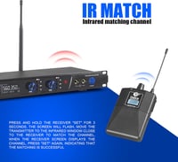 D Debra Audio PRO ER-202 UHF Dupla Csatornás Vezeték Nélküli Fülmonitor Rendszer Adóval és Vevővel Színpadi, Stúdió és Zenész Használatra 2