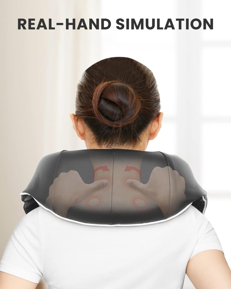 RENPHO Nyak- és Vállmasszírozó Készülék Melegítéssel, 3D Shiatsu Funkcióval