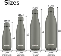 PROWORKS 1L-es rozsdamentes acél termosz, BPA-mentes, 24 órás hűtés - Szürke 4