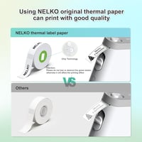 Nelko P21 Bluetooth címkenyomtató - Hordozható, vezeték nélküli, öntapadós etikett készítő iOS/Android-hoz papírt nem tartalmaz 9