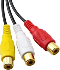 GINTOOYUN Audió-Videó Elosztó Kábel - 3 RCA Dugó 6 RCA Aljzatra - 3m Aranyozott Kompozit AV Hosszabbító TV, DVD, Set-Top Box Készülékekhez 6