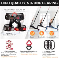 DASKING Profi Bungee Edzőkötél Szett 80kg - Légi Jóga, Tánc és Fitness Edzéshez 4