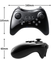 Wii U Pro Kontroller - Fekete Vezeték Nélküli Ergonomikus Gamepad 5