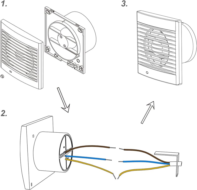 Cazooo 100mm-es Csendes Fürdőszobai Ventilátor Időzítővel - Energiatakarékos, Falra Szerelhető