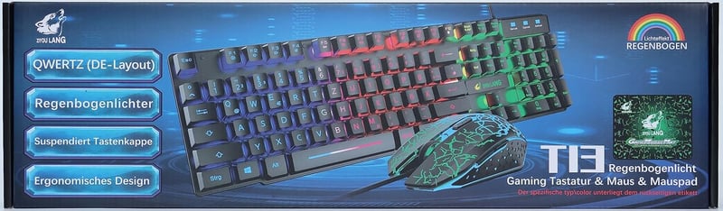 Trust GXT 838 Azor fehér RGB gaming billentyűzet és egér szett PC/PS5/PS4/Xbox