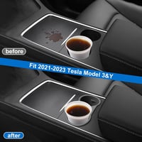 Tesla Model 3 és Y konzol pohártartó betét - szürke, 2021-2023 modellek 2