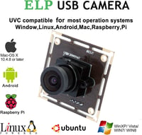 ELP 1.3MP USB Webkamera 960P Felbontással - 0.01 Lux Gyenge Fényviszonyokhoz - 2.1mm Széles Látószögű Lencsével - Android/Linux Kompatibilis 11