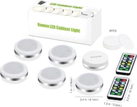 Bawoo LED éjjeli lámpa szett - 6db vezeték nélküli, meleg fehér, távirányítós, elemes fali lámpa 7