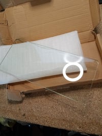SAYAYO zidna staklena polica 30 cm, kaljeno staklo 6 mm, prozirna, polica za kupaonicu — nepotpun pribor za montažu (stanje: vidi 2. sliku) 2