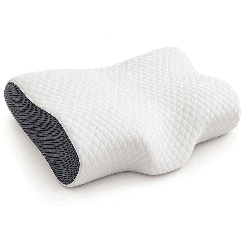Derila Memory Foam ergonomikus nyakpárna oldalt alvóknak, King Size méret, memóriahabos fejpárna, használt