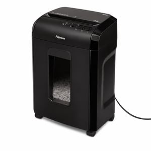 Distrugător de documente Fellowes Powershred 10M cu microtăiere, nivel de securitate P5, 10 coli, 19L — hârtie blocată între lame (stare: vezi a 2-a imagine)