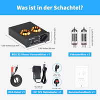 Fosi Audio BOX X2 MM lemezjátszó előerősítő, cserélhető csővel és erősítésszabályzóval 7