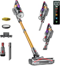 Kissof 550W Vezeték Nélküli Porszívó, 45000Pa Szívóerő, 70 Perces Üzemidő, Önálló Állófunkcióval, LED Világítással, HEPA Szűrővel Kemény Pad 1