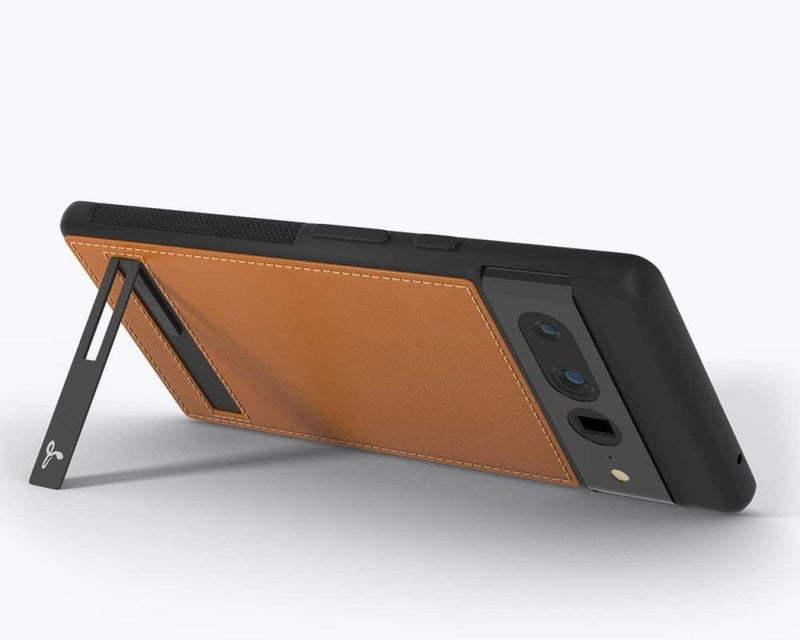 Snakehive Pixel 7 Pro Barna Bőrtok - Vezeték Nélküli Töltés, Állvány