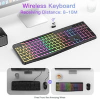 TECURS Vezeték Nélküli Gamer Billentyűzet - Csendes, RGB, Vízálló, Xbox Kompatibilis 3