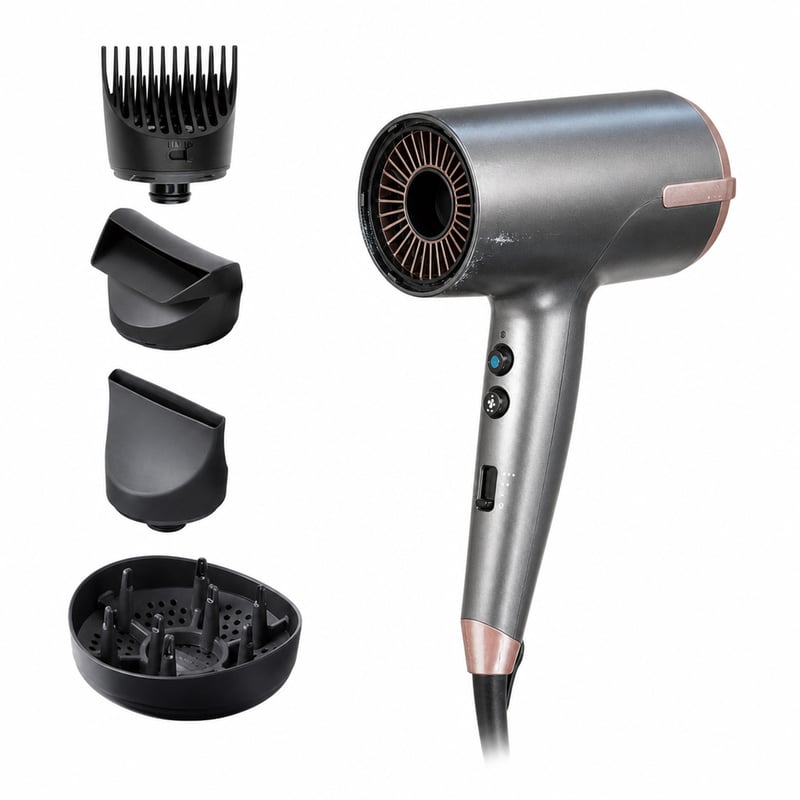 Uscător de păr Remington ONE D6078 2000W Ionic 120 km/h — defect, pentru piese: carcasă cu urme de topire (stare: vezi a 2-a imagine)