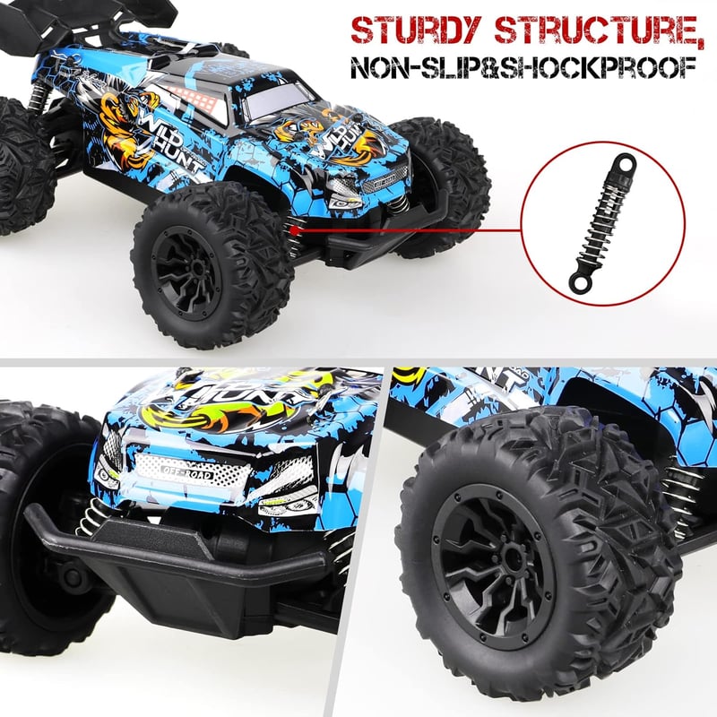 Távirányítós Monster Truck Gyerekeknek - 20km/h Offroad RC Autó 2 Akkumulátorral
