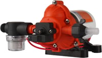 LightEU 12V Automata Nyomásszivattyú - 3.10 Bar/45 PSI Vízszivattyú Hajókhoz, Lakóautókhoz, Kempingezéshez és Kerthez - 11.3L/min  4