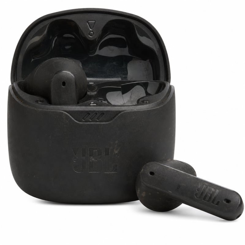 Căști True Wireless JBL Tune Flex TWS cu anulare a zgomotului, negru - Utilizate, interiorul carcasei este unsuros și murdar (stare: vezi a 2-a imagine)