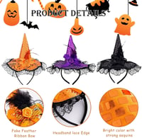 10 db Fekete Varázsló Kalap Gyerekeknek és Felnőtteknek - Halloween Boszorkány Jelmez Kiegészítő 3