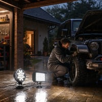 Garažni rasvjetni set: 1x 45W LED radno svjetlo + 1x 51W okrugla radna lampa 1