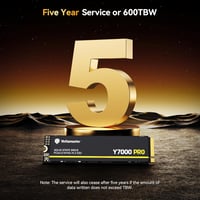 Yottamaster Y7000Pro 2TB M.2 PCIe 4.0 NVMe SSD - 7000MB/s Olvasási Sebesség, PS5 Kompatibilis Belső Meghajtó Játékokhoz, Laptophoz és PC-hez 7