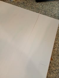 vidaXL Tömör Fenyőfa Íróasztal 2 Fiókkal, Fehér, 100x50x78 cm — hibás, részben működik: repedések az asztallapon (állapot: lásd a 2. képet) 2