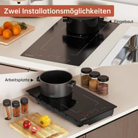 Gudsunal Indukciós Főzőlap 2 Zónával, 3600W, Flex Zónák, 9 Teljesítményszint, Időzítő, Booster Funkcióval, Automatikus Kikapcsolás 7