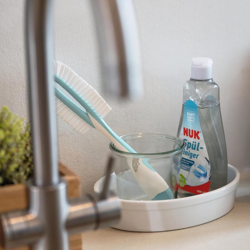 NUK Cumisüveg Mosogatószer 3x 500ml - Illatmentes, pH-semleges Babaüveg Tisztító Folyadék Cumikhoz és Kiegészítőkhöz, 3 db-os Csomag