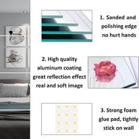 TSKDKIT Öntapadós Falitükör 40x30 cm - HD Minőségű Keret Nélküli Üvegtükör Fürdőszobába, Nappaliba, Öltözőbe és Vendég WC-be 7