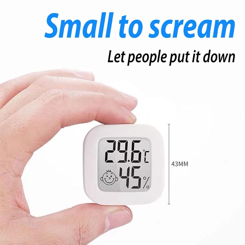 RUIZHI 3 db-os Mini Digitális Hőmérő és Páramérő LCD Kijelzővel - Otthoni és Irodai Légkondicionáláshoz